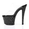 Pleaser - STARDUST702 Mules à talons - Chaussures de pole dance - Noir Product image